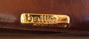 Niet of onleesbaar gesigneerd - Italiaanse Vintage Bruin Leren Clutch of handtas van Ballin kopen? Bied vanaf 10!