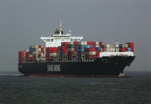 Niet of onleesbaar gesigneerd - Giclee, Containerschip - Ingelijst kopen? Bied vanaf 1!