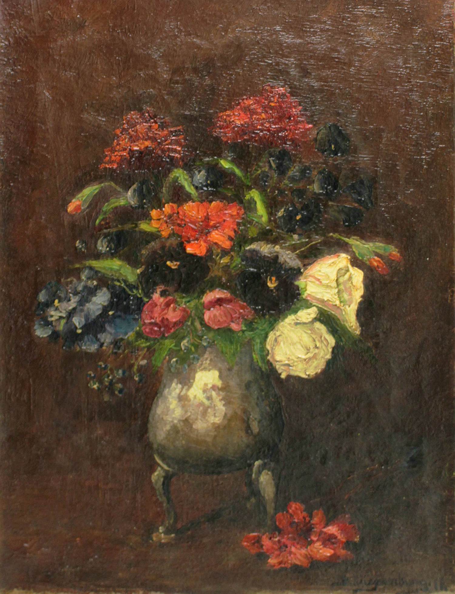 David Lussenburg - 'Stilleven' - olieverf op doek - 1916 verkocht voor € 40!