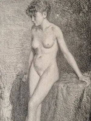 Georg Rueter - Knappe monochrome lithografie "vrouwelijk naakt" - 1911 - potloodgesigneerd kopen? Bied vanaf 38!