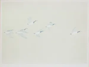 Lidwien Chorus - Litho, Vlucht Brandganzen II kopen? Bied vanaf 1!