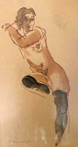 Toon Koster - zittend naaktmodel verkocht voor € 45!