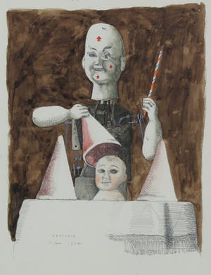 Herman Berserik - Aquarel, De goochelaar - Ingelijst kopen? Bied vanaf 350!