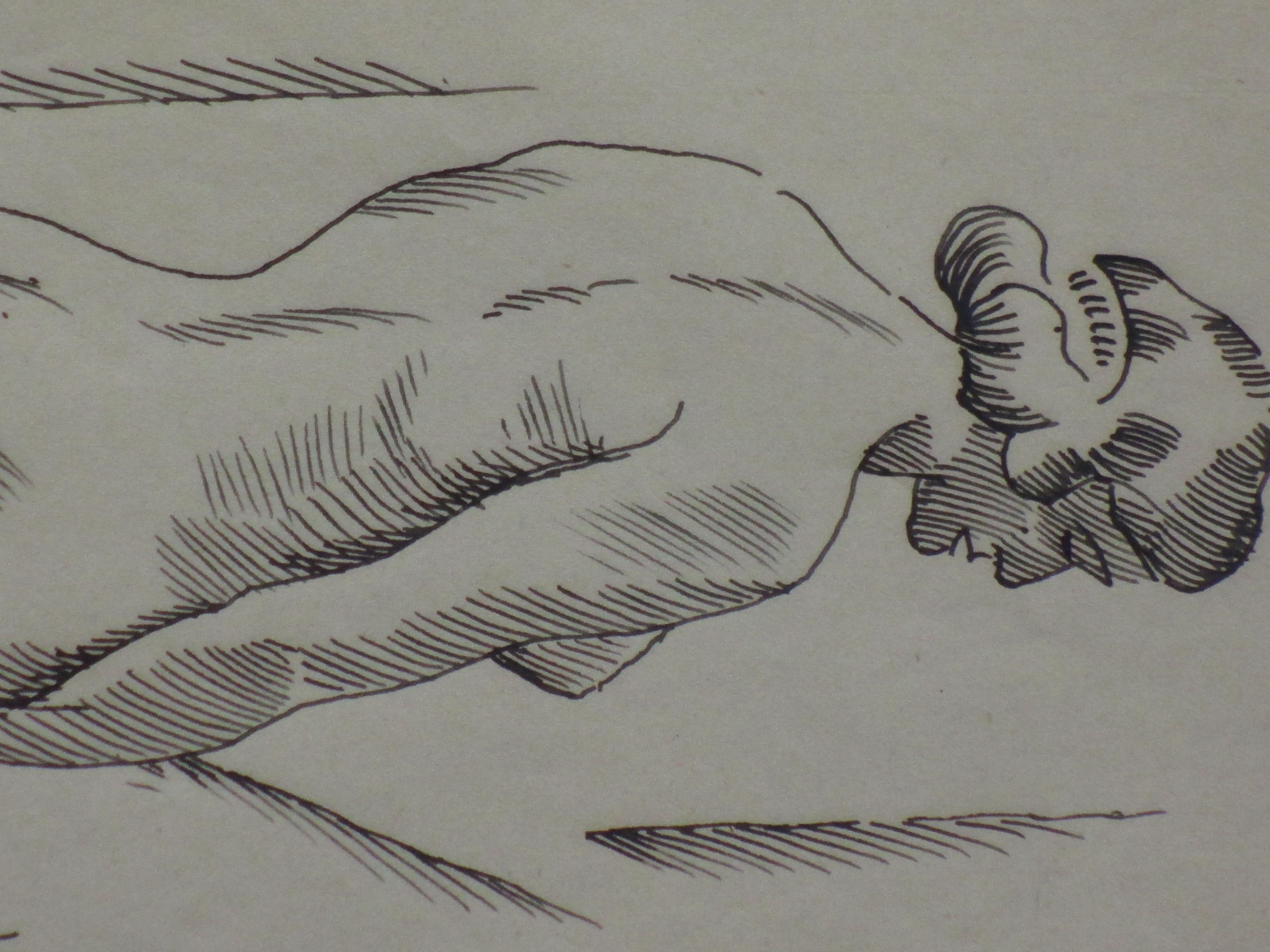 Herman Bieling - Staand Naakt - Tekening kopen? Bied vanaf 1!