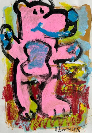AcheterPeter Klashorst - Pink Bear? Enchérissez de 100!