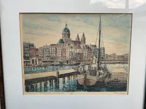 Niet of onleesbaar gesigneerd - Prins Hendrikkade Amsterdam. kopen? Bied vanaf 10!