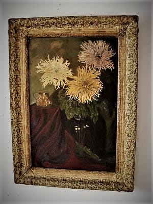 Niet of onleesbaar gesigneerd - Omstreeks 1930 geschilderd olieverf stilleven - gesigneerd - GROOT! kopen? Bied vanaf 1!