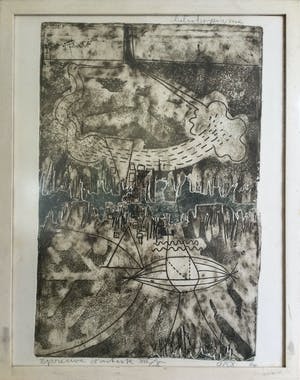 Kees Okx - Heliotropisme | unieke en zeldzame ets (E.A. VII/X) - in bijzondere wissellijst kopen? Bied vanaf 89!