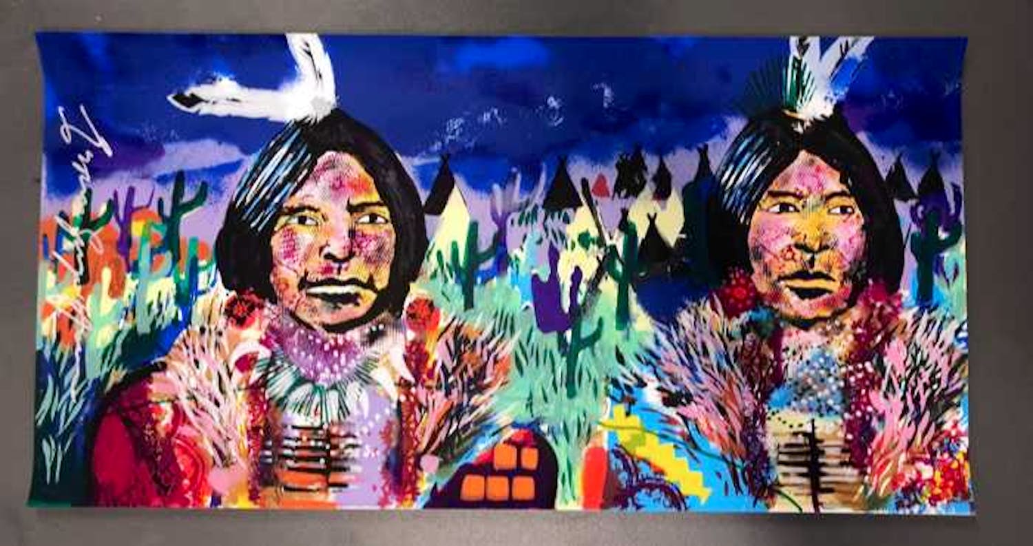 Espen Hagen - Zeefdruk, Chiefs (Groot) verkocht voor € 50!