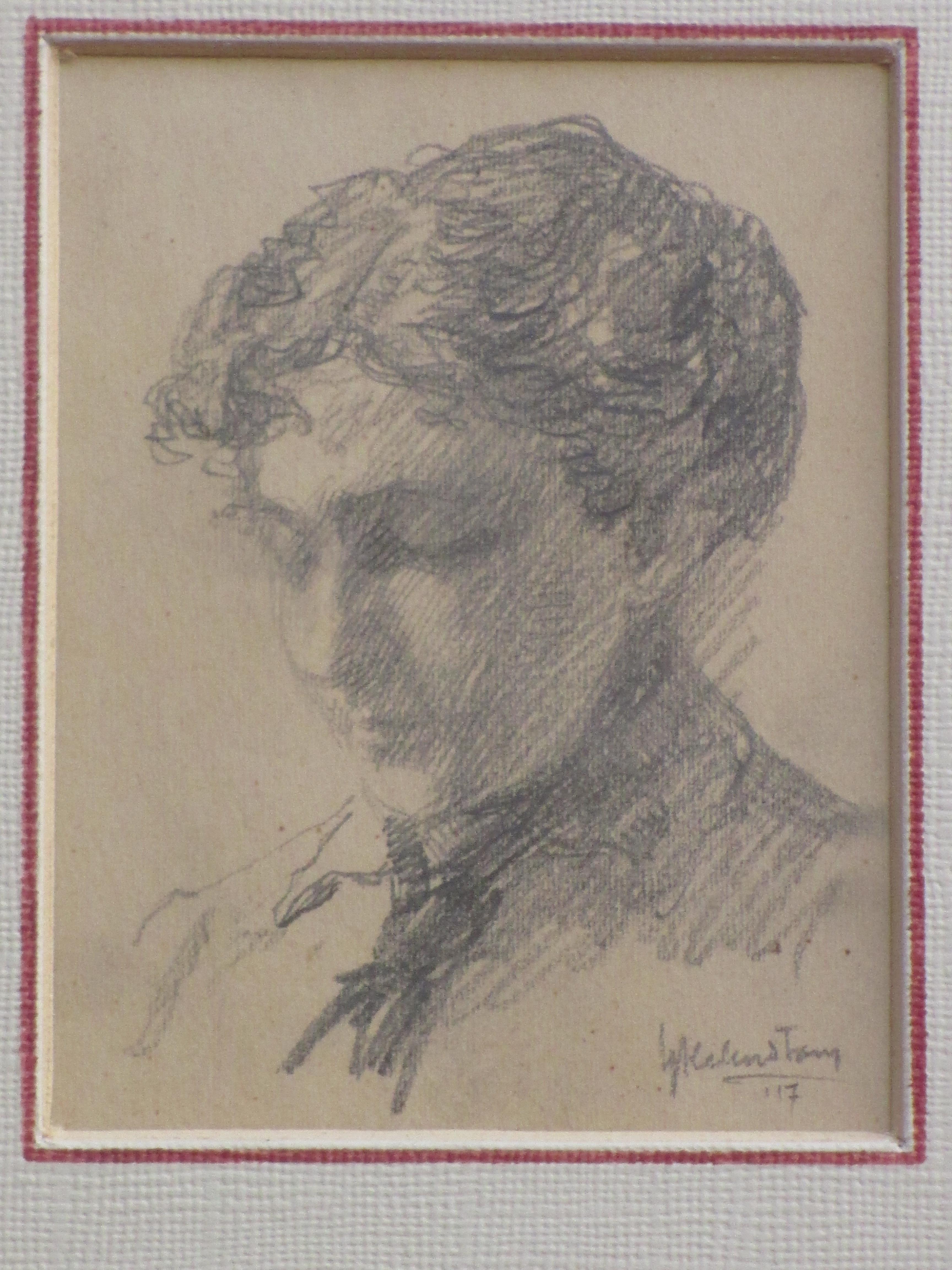 Hendrikus IJkelenstam - Portret Sophia Troost - Tekening kopen? Bied vanaf 1!