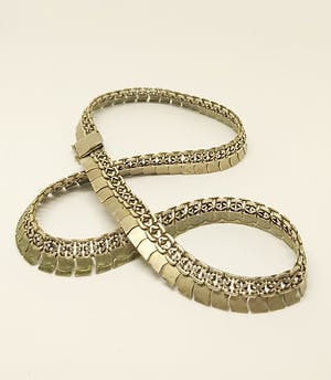 Antieke Zilveren 835 Schakel Collier 46cm lang kopen? Bied vanaf 65!