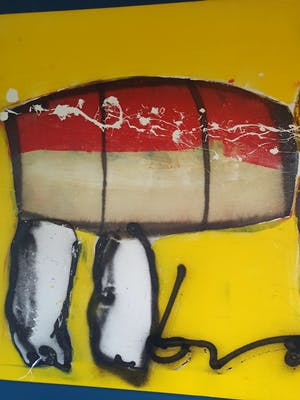 Herman Brood - Dog ( origineel schilderij) kopen? Bied vanaf 3950!