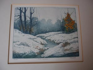 William Palluth - Aquatint. Titel,"Winter impressions 1". kopen? Bied vanaf 10!
