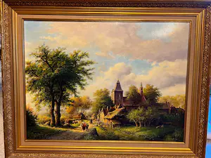 Henry P. Verkoeijen - Nederlands tafereel kopen? Bied vanaf 400!