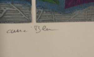 Georges Dussau - Carre Blue, Farbradierung kopen? Bied vanaf 150!