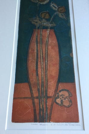 Lukie de Bree - Set van 2 kleuren etsen (E.A.) | in bronskleurige metalen lijsten kopen? Bied vanaf 75!