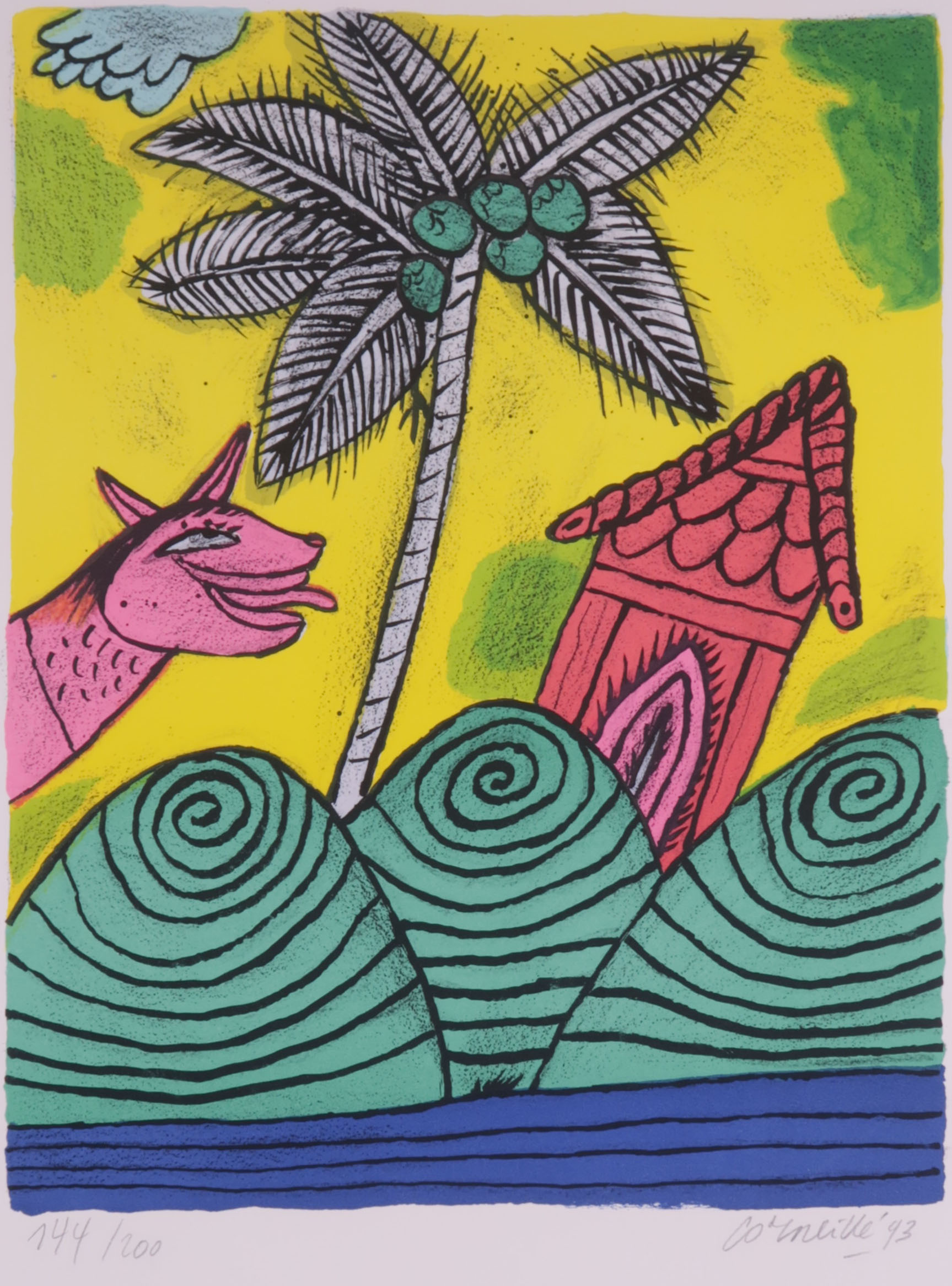 Corneille - Zeefdruk, Bali verkocht voor € 170!