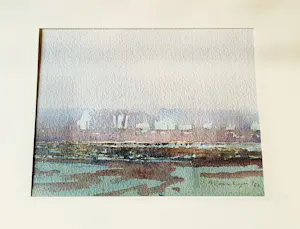 Bob Nieuwenhuysen - Gouache op papier - Landschap - 1999 - met persoonlijke opdracht kopen? Bied vanaf 52!