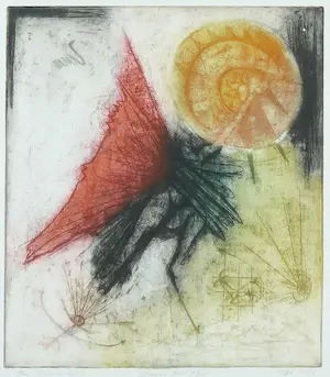 Sam Parabirsingh - Ets, Icarus Free Flyer - Ingelijst kopen? Bied vanaf 35!