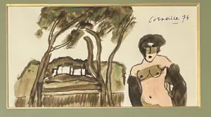 Corneille - Gesigneerde aquarel: Een Italiaanse zomer, 1976. kopen? Bied vanaf 2800!