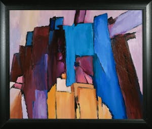 Hans Paus - Olieverf op doek, Abstracte compositie II - Ingelijst (Groot) kopen? Bied vanaf 150!