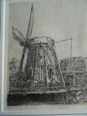 Theo Beerendonk - Rembrandt Harmensz van Rijn – ets, De Molen - De Omval - 1641 kopen? Bied vanaf 100!