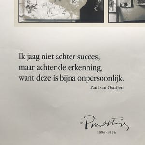 Wilfried Pas - Wilfried Pas & Paul Van Ostaijen - Gesigneerd werk - 1996 - 52/90 kopen? Bied vanaf 45!