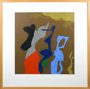 Jules Bekker - Zeefdruk, Venus of Milo - Ingelijst verkocht voor € 50!