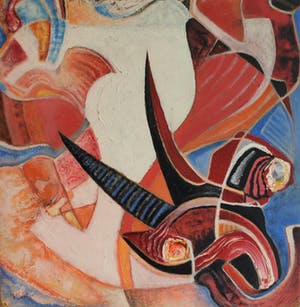 Peter Salentijn - Olieverf op board, ‘Bok’ – 61 x 61 cm kopen? Bied vanaf 1!