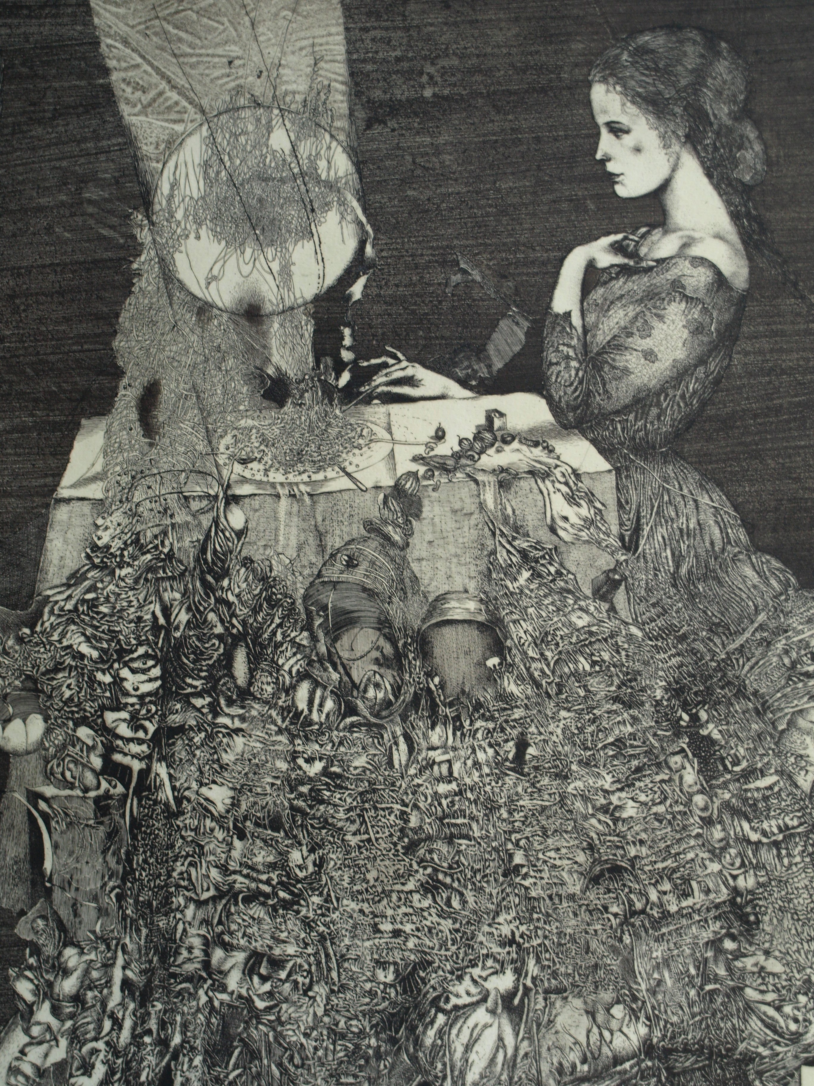 Karol Ondreicka - GROTE ets, “Moeder Aarde” – gesigneerd – 1983 – oplage 13 / 50 kopen? Bied vanaf 40!