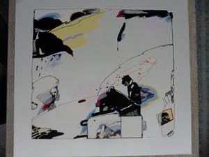 Huibert van Dorp - Zeefdruk, ZT kopen? Bied vanaf 25!