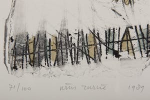 Wim Zurne - (titel onbekend) - 71/100 - 1989 - kleurenets op papier kopen? Bied vanaf 20!