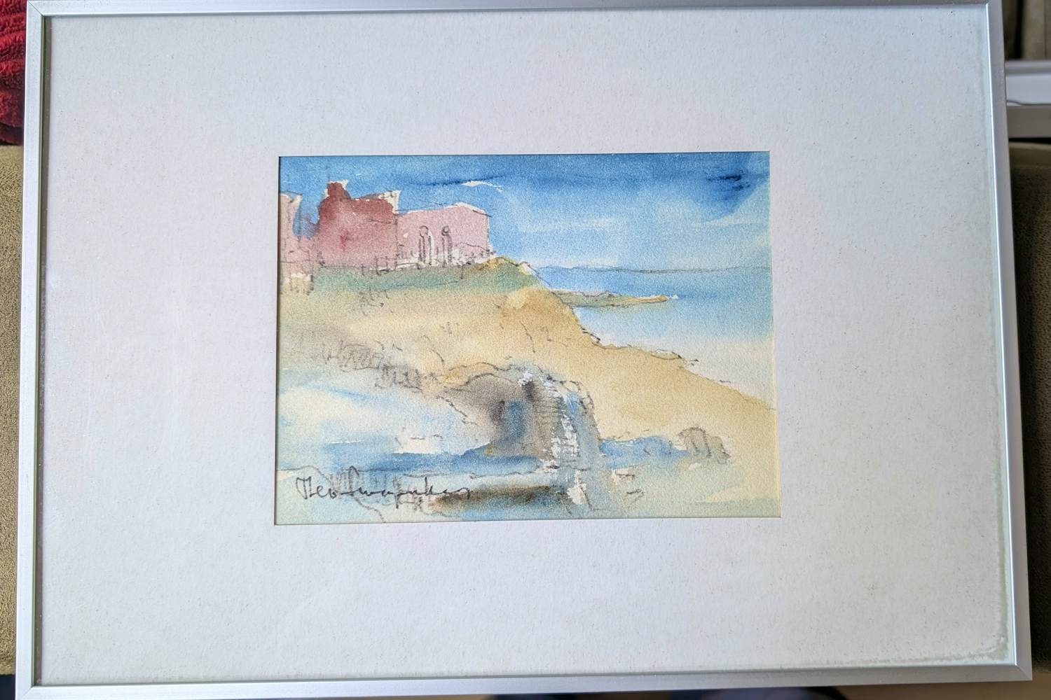 Theo Swagemakers - aquarel kust landschap kopen? Bied vanaf 50!