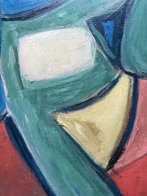 Jeanne Marie van Staveren - olieverf op doek | 'zonder titel' | jaren '80 kopen? Bied vanaf 20!