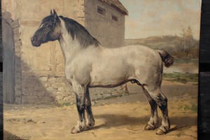 Otto Eerelman - Chromolithografie Het Bretagner paard kopen? Bied vanaf 150!