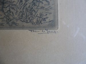 Toon de Jong - Ets, Titel, Vlieland kopen? Bied vanaf 40!