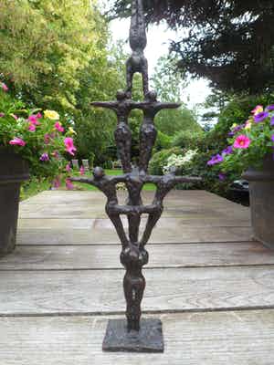 John Bier - De acrobaten groot beeld! verkocht voor € 115!