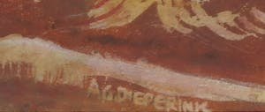 Alexander Gerhardus Dieperink - Monotype, Berggezicht - Ingelijst kopen? Bied vanaf 1!