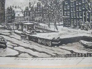 Cornelis Brandenburg - de Oude Schans in Amsterdam in de winter kopen? Bied vanaf 50!