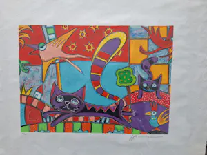 Michiel Molenaar - Kleurrijke zeefdruk kopen? Bied vanaf 35!