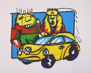 AcheterHerman Brood - Volkswagen Beetle? Enchérissez de 280!