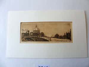 Cornelis Brandenburg - Ets - Koepelkerk, Amsterdam verkocht voor € 35!