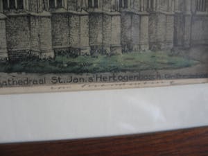Cornelis Brandenburg - Kleurenlithografie van de Kathedraal Sint Jan in Den Bosch kopen? Bied vanaf 10!