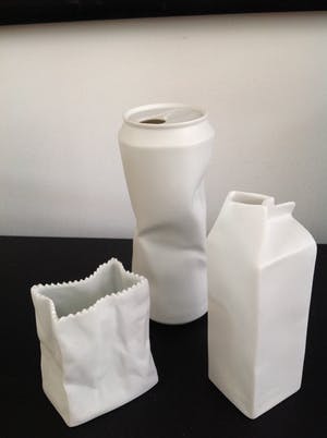 Rosenthal - Rosenthal Do not Litter Collection 3 Vazen wit biscuit (mat) porselein kopen? Bied vanaf 69!