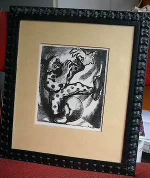 Harrie Sterk - Clown -litho 1966- kopen? Bied vanaf 25!