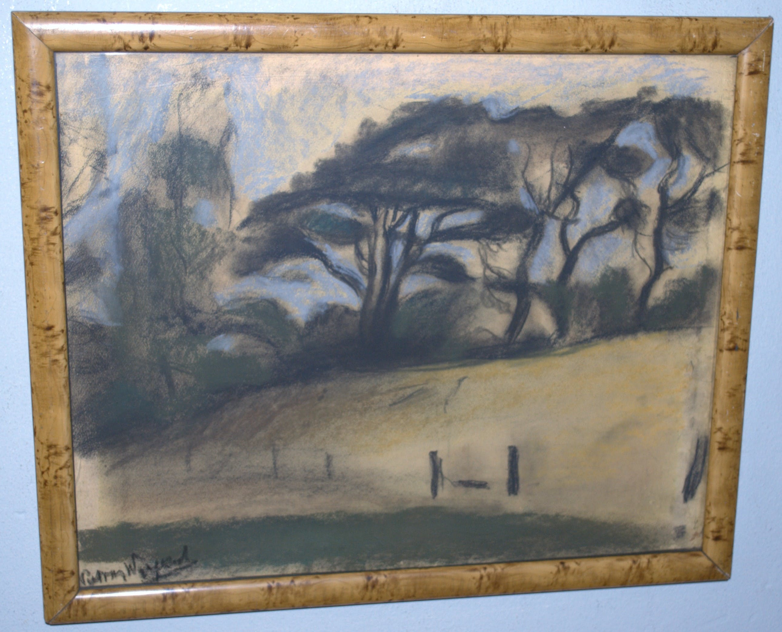 Piet van Wijngaerdt - pastel duinlandschap _ Bergense School kopen? Bied vanaf 175!