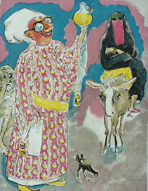 Kees van Dongen - Houtgravure 1955 - “ Le médecin persan ” - 1001 nacht kopen? Bied vanaf 30!