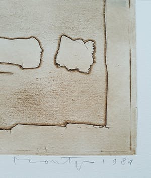 Jan Montyn - Onder en boven de rivier, aquatint ets kopen? Bied vanaf 1!