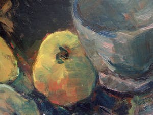 Janus Kluijtmans - stilleven - appels en emmer kopen? Bied vanaf 60!