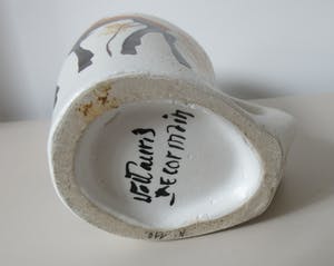 Vallauris Keramiek - Grote amorfe vaas decor herten - Atelier Jacques Fonck kopen? Bied vanaf 42!